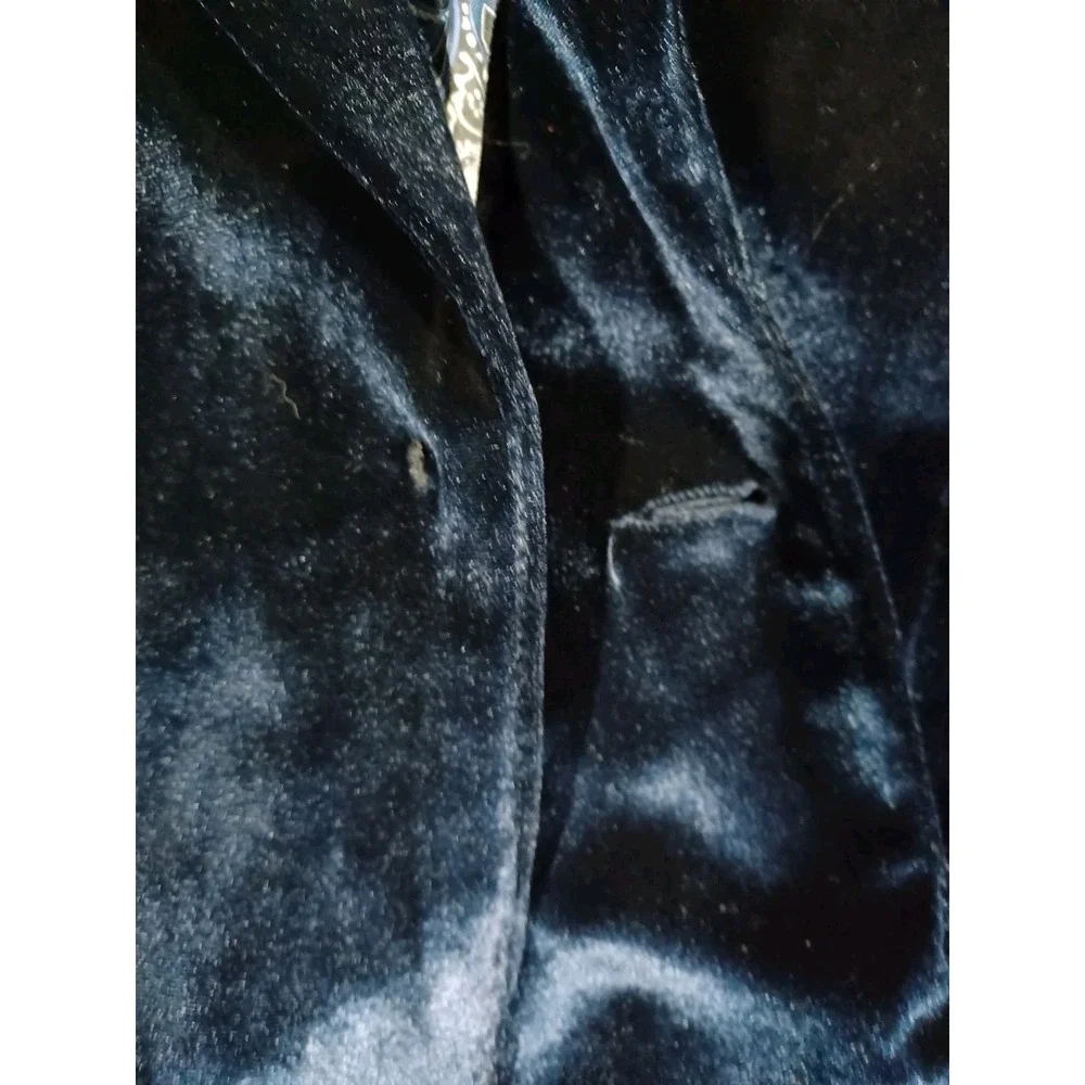 Ween Charm Jacket Mens L Blue Poly Velvet Tuxedo Suit‎ Coat